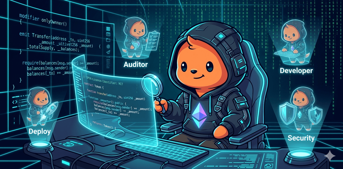 eth-agents team — Auditor, Developer, Deploy, Security